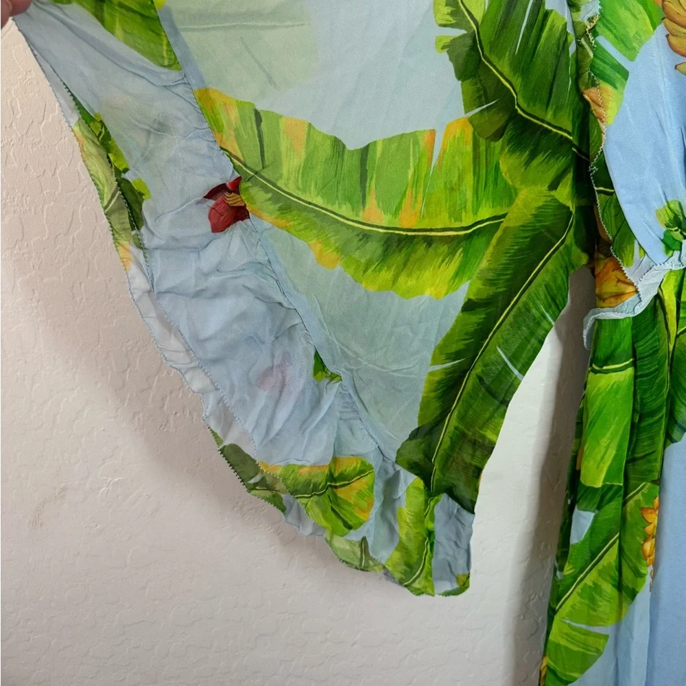 FARM Rio Fresh Bananas Maxi Dress with Green Tropical Leaf Print - Picture 5 of 9
